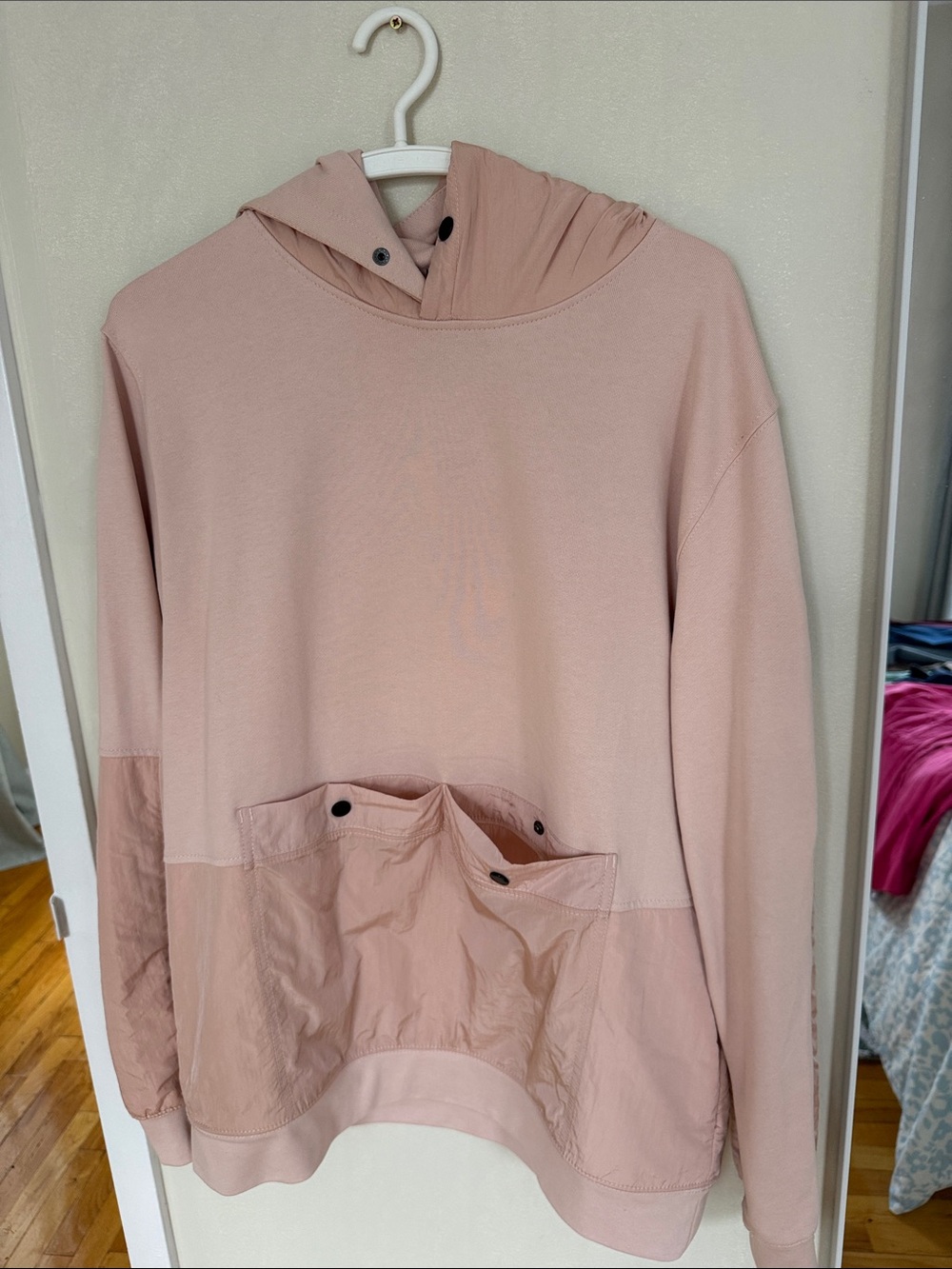 Blush Pink sweaters Hoodie with Front Pocket